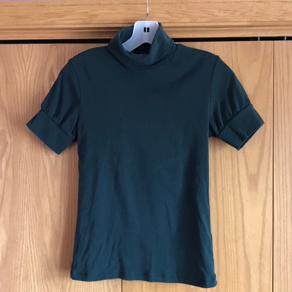 **FREE IF BUNDLED** Green Short Sleeve Turtleneck